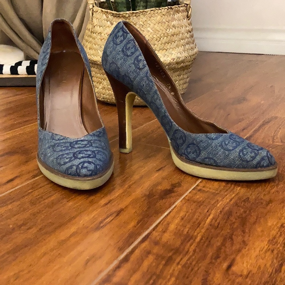 GUCCI DENIM HEELS
